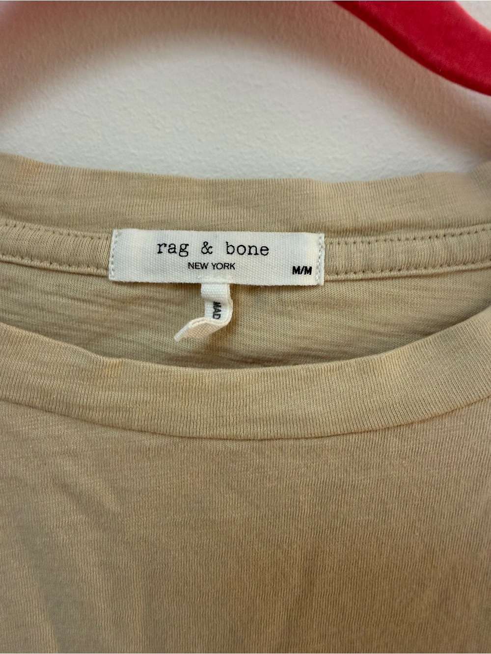 rag & bone Beige Crewneck Muscle Tee - Picture 2 of 3